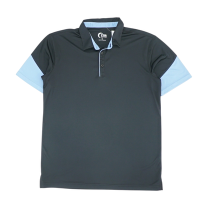 Black Solid Short Sleeve Polo