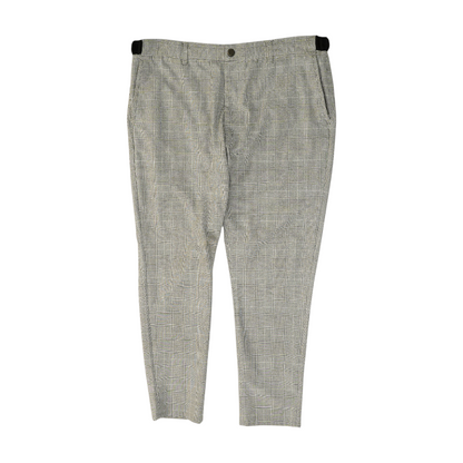 Black Plaid Regular Pants
