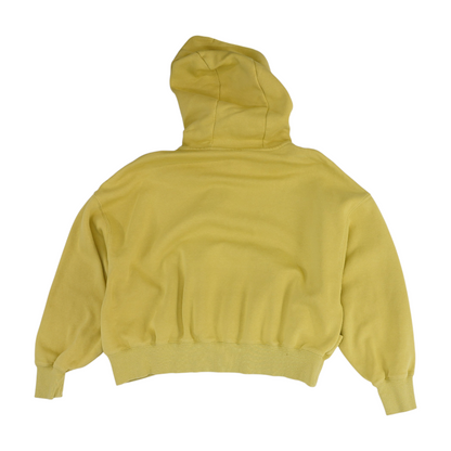 Yellow Solid Hoodie Pullover