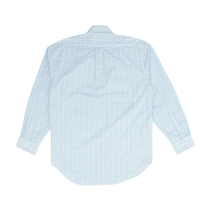 Blue Plaid Long Sleeve Button Down