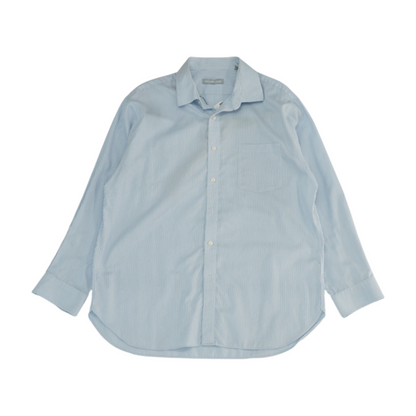 White Striped Long Sleeve Button Down