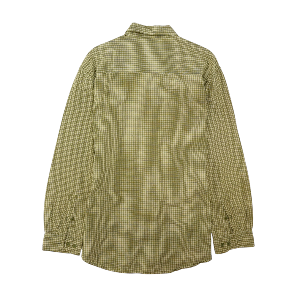Green Plaid Long Sleeve Button Down