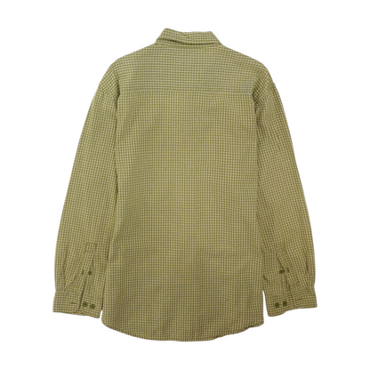 Green Plaid Long Sleeve Button Down