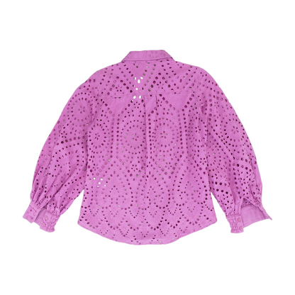 Pink Print Button Down