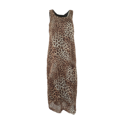 Brown Animal Print Skirt Set