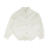 White Solid Denim Jacket