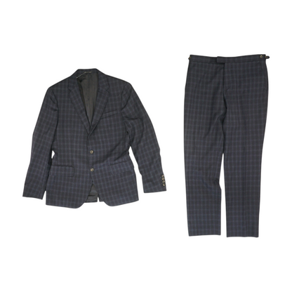 Navy Plaid Suit