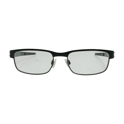 Black Metal Plate Browline Prescription Eyewear