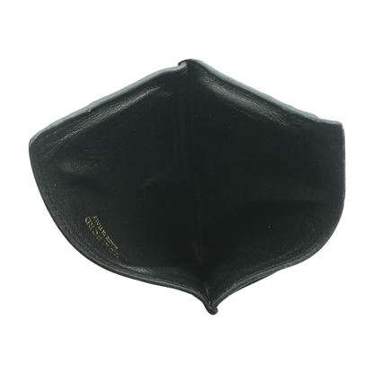 Black Small Grain Leather Cardholder