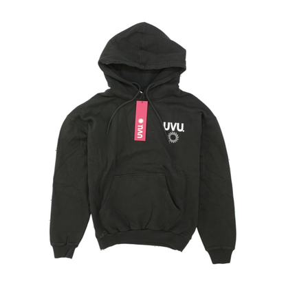 Black Solid Hoodie Pullover