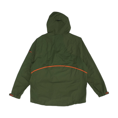 Green Solid Rain Jacket