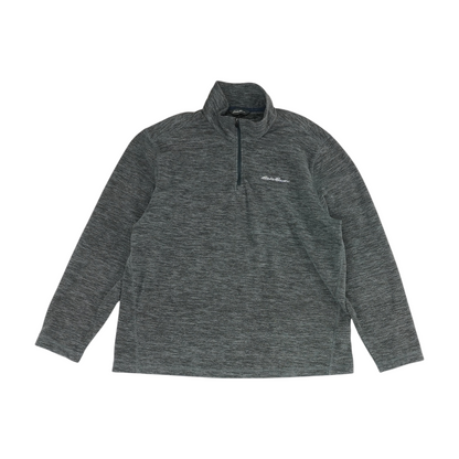 Gray Solid 1/4 Zip Pullover