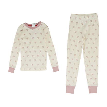 Cream Graphic Pajama Set