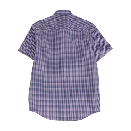 Purple Check Short Sleeve Button Down