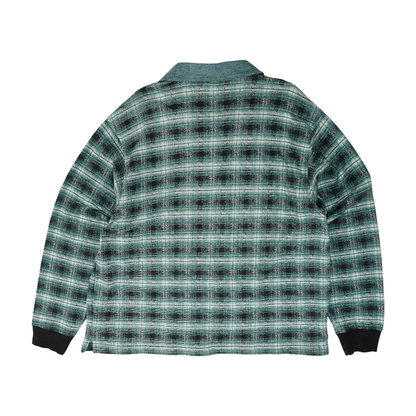 Multi Plaid Long Sleeve Polo