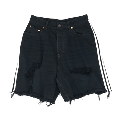 Balenciaga x Adidas Black Denim Shorts