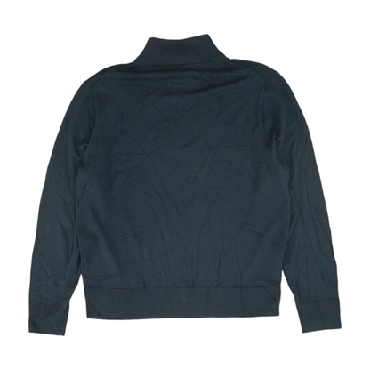 Navy Solid 1/4 Zip Sweater