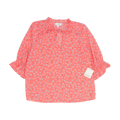 Coral Floral Blouse