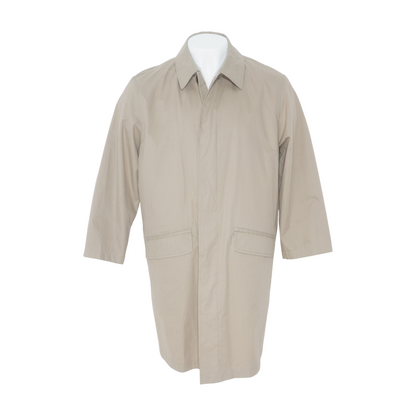 Tan Cotton Blend Trench Coat