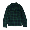 Green Plaid 1/4 Zip Pullover