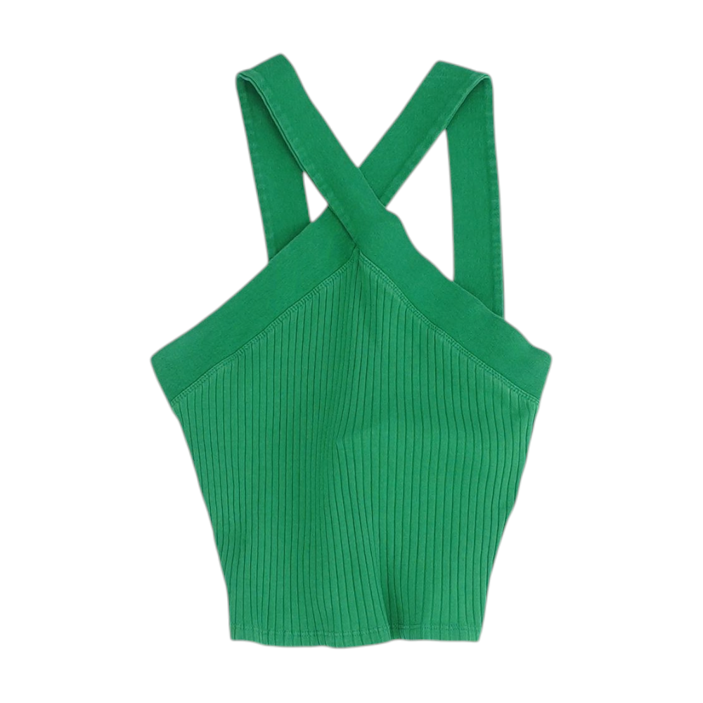 Green Cropped Blouse