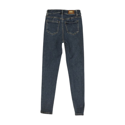 Navy Mid Rise Skinny Leg Jeans