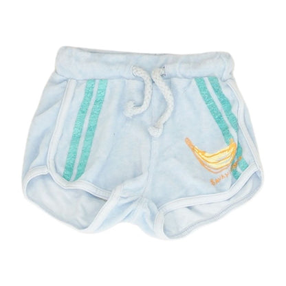 Blue Solid Active Shorts
