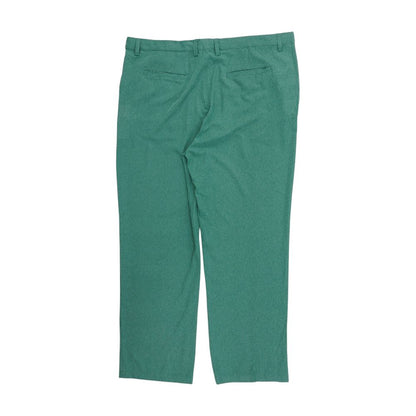 Green Solid Dress Pants