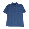 Blue Striped Short Sleeve Polo