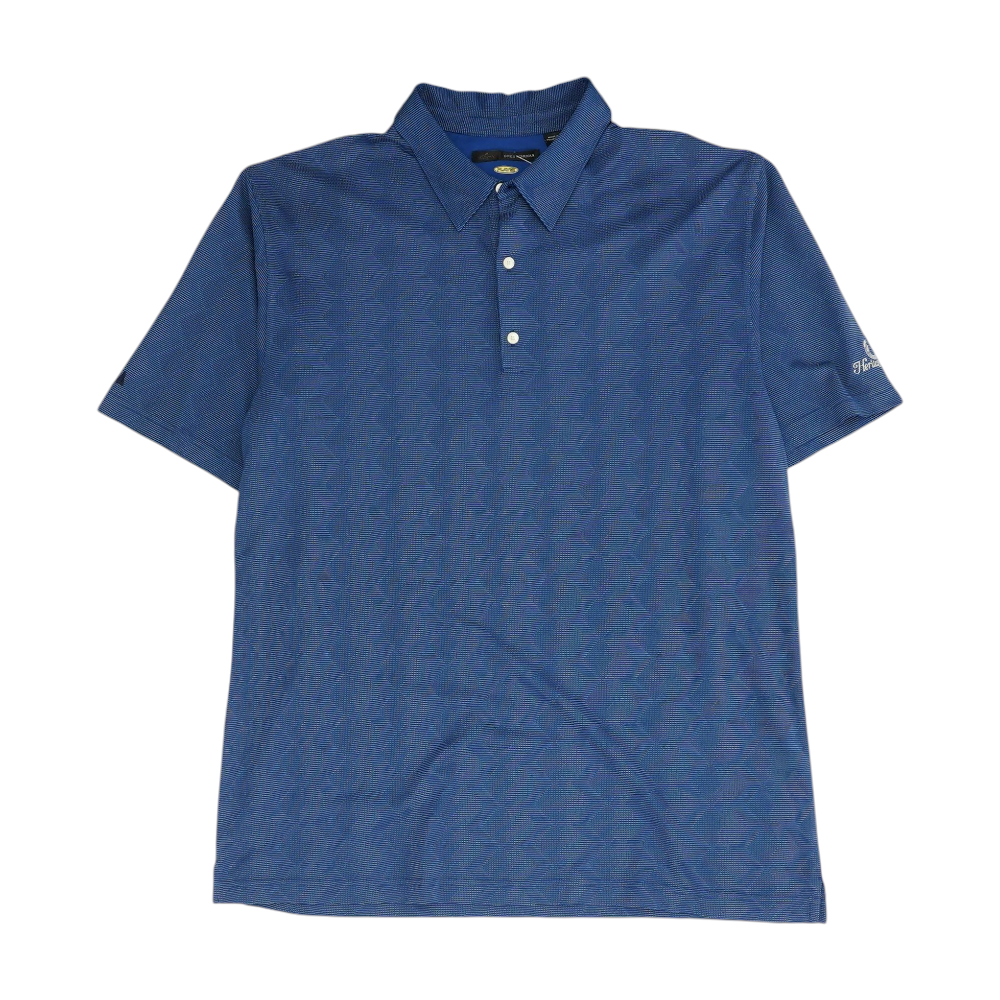 Blue Striped Short Sleeve Polo