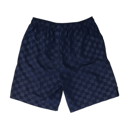 Navy Check Active Shorts