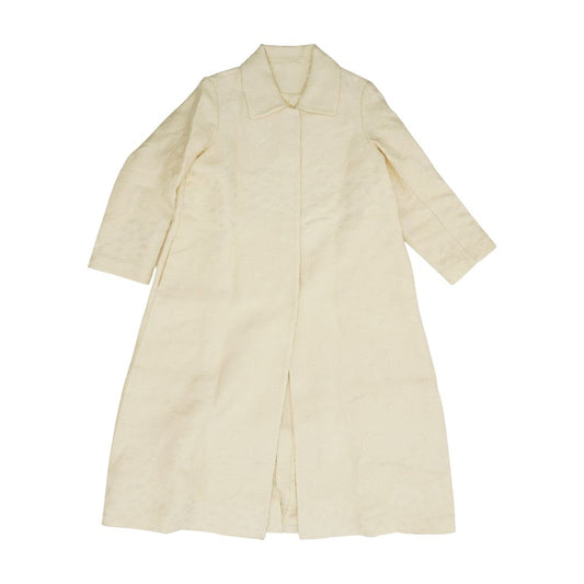 Beige Solid Topcoat Coat