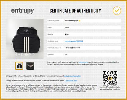 Prada x Adidas Black Small Hooded Re-Nylon Backpack