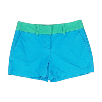 Blue Color Block Chino Shorts