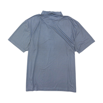 Blue Geometric Short Sleeve Polo