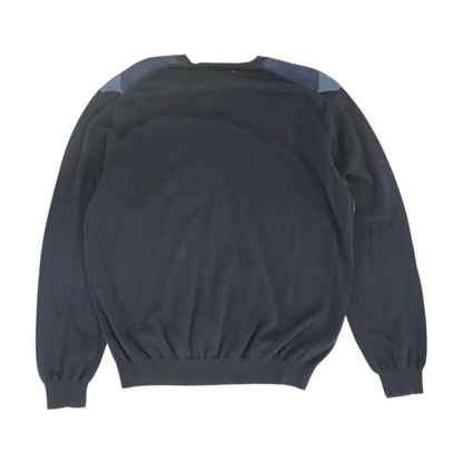 Navy Argyle Pullover Sweater