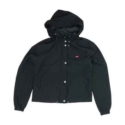 Black Solid Rain Jacket