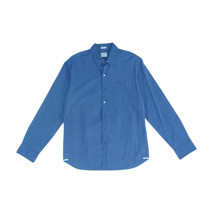 Navy Solid Long Sleeve Button Down