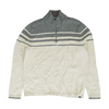 Beige Color Block 1/4 Zip Sweater