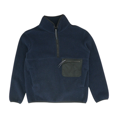 Navy Solid 1/4 Zip Pullover