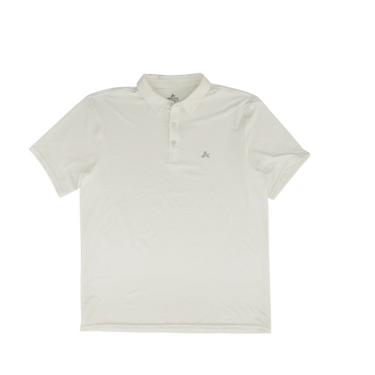 White Solid Short Sleeve Polo
