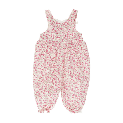 White Floral Sleeveless One-Piece