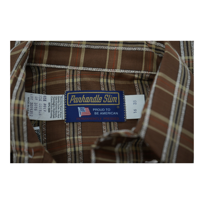Brown Plaid Long Sleeve Button Down