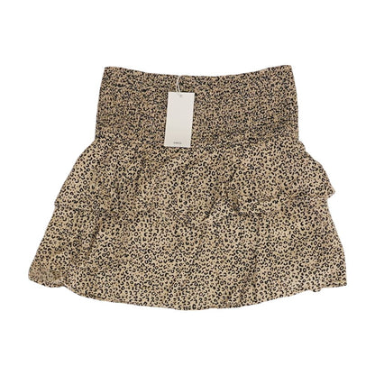 Tan Animal Print Mini Skirt