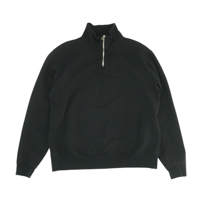 Black Solid 1/4 Zip Pullover