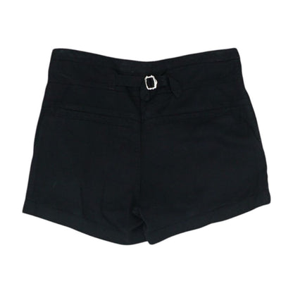 Black Solid Shorts