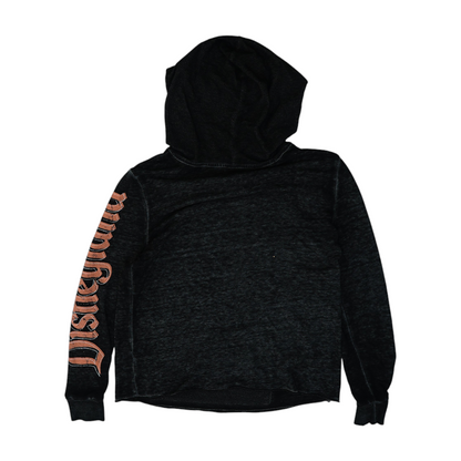 Black Graphic Hoodie Pullover