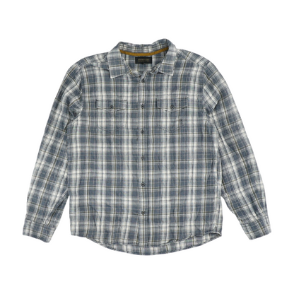 Gray Plaid Flannel Button Down