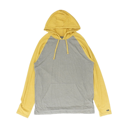 Gray Color Block Hoodie Pullover