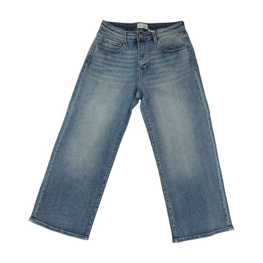Blue Petite High Rise Wide Leg Jeans